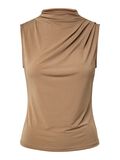 Product image thumbnail - PCMADISON GEDRAPEERD MOUWLOZE TOP, Taupe Gray | 5
