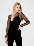 Pieces GESTIPPELDE MESH TOP MET LANGE MOUWEN, Black, highres - 17096221_Black_686181_003.jpg