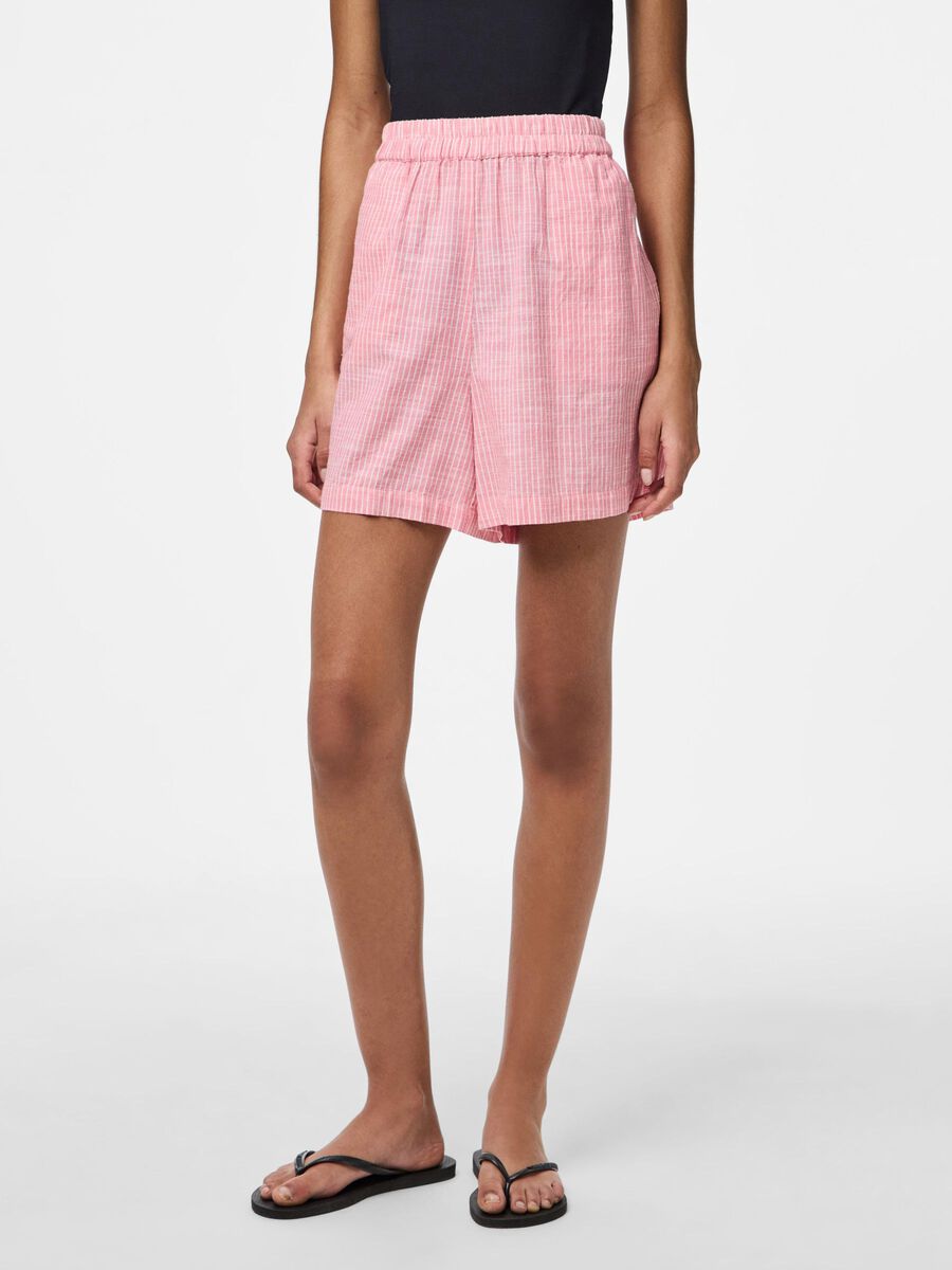 Pieces PCAPIA HW SHORTS I HØRBLANDING, Pink Lemonade, highres - 17155307_PinkLemonade_1161539_003.jpg