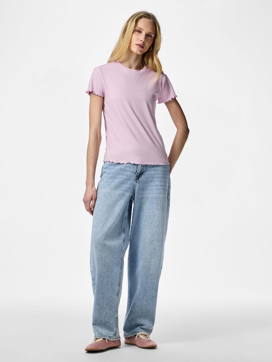 Product carousel image - PCNICCA RIBBED T-SHIRT, Winsome Orchid | 1