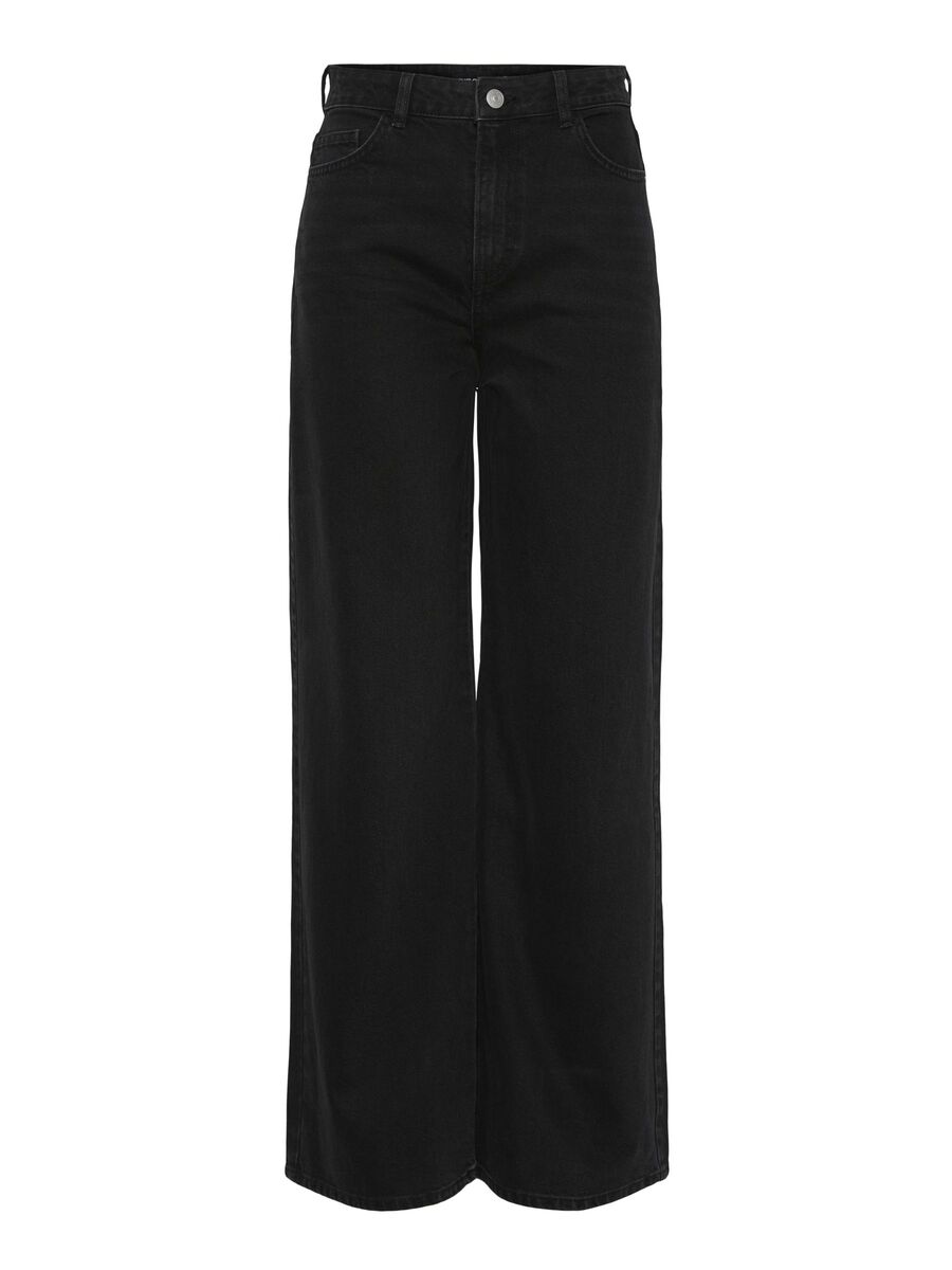 Pieces PCSELMA TH JEAN À COUPE AMPLE, Black Denim, highres - 17151207_BlackDenim_001.jpg