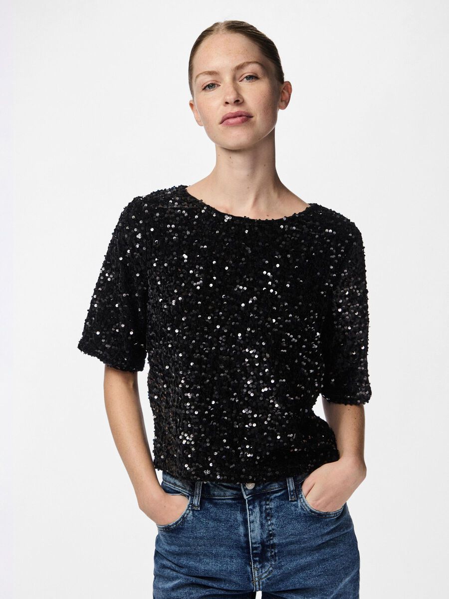 Pieces PCKAM T-SHIRT, Black, highres - 17132951_Black_1146691_003.jpg