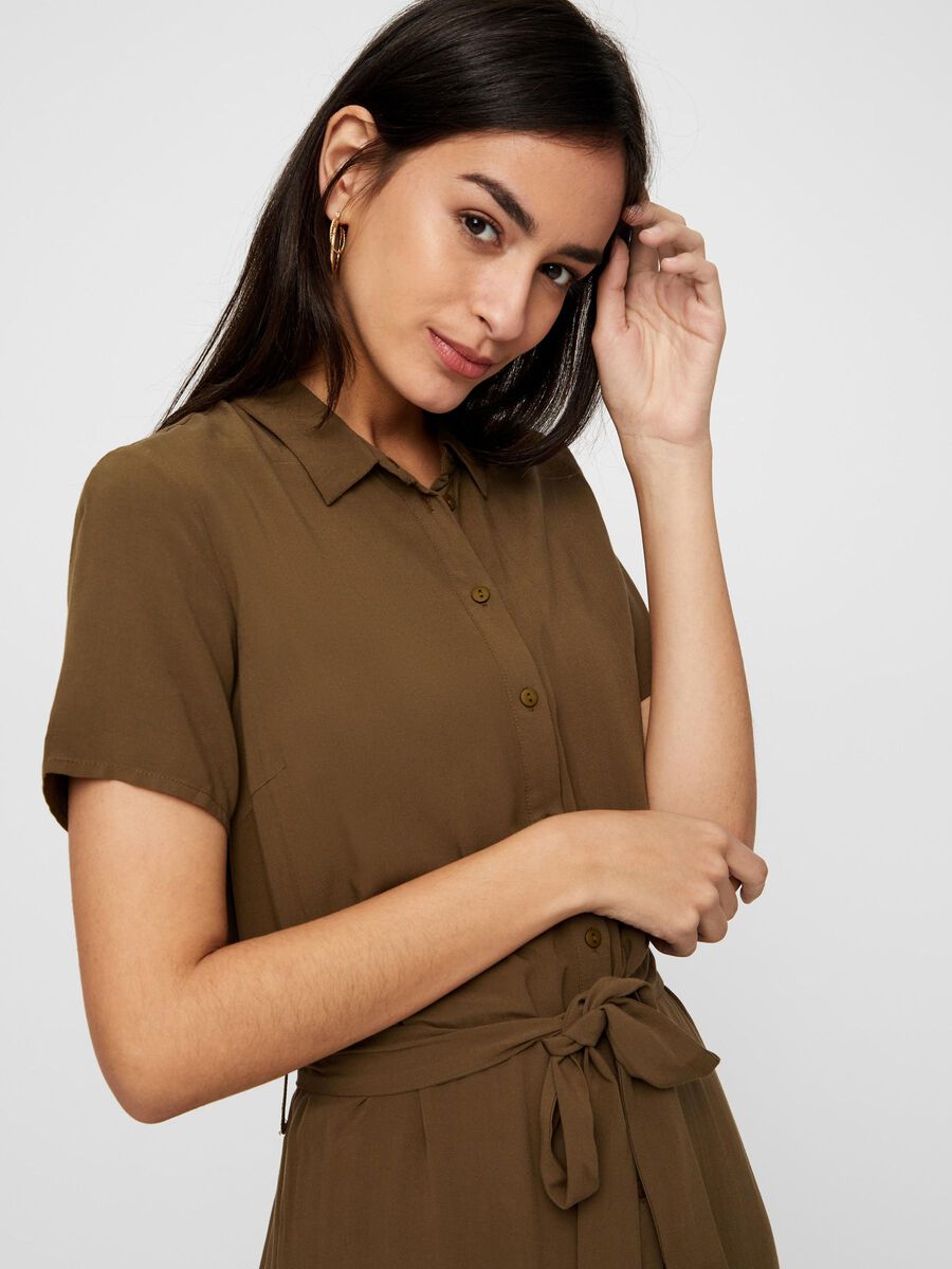 Carousel image - LONGUE ROBE-CHEMISE, Beech | 4