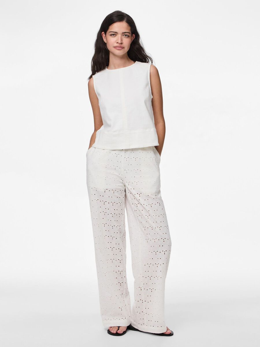 Pieces PANTALONES DE PIERNA ANCHA, Cloud Cream, highres - 17163254_CloudCream_005.jpg