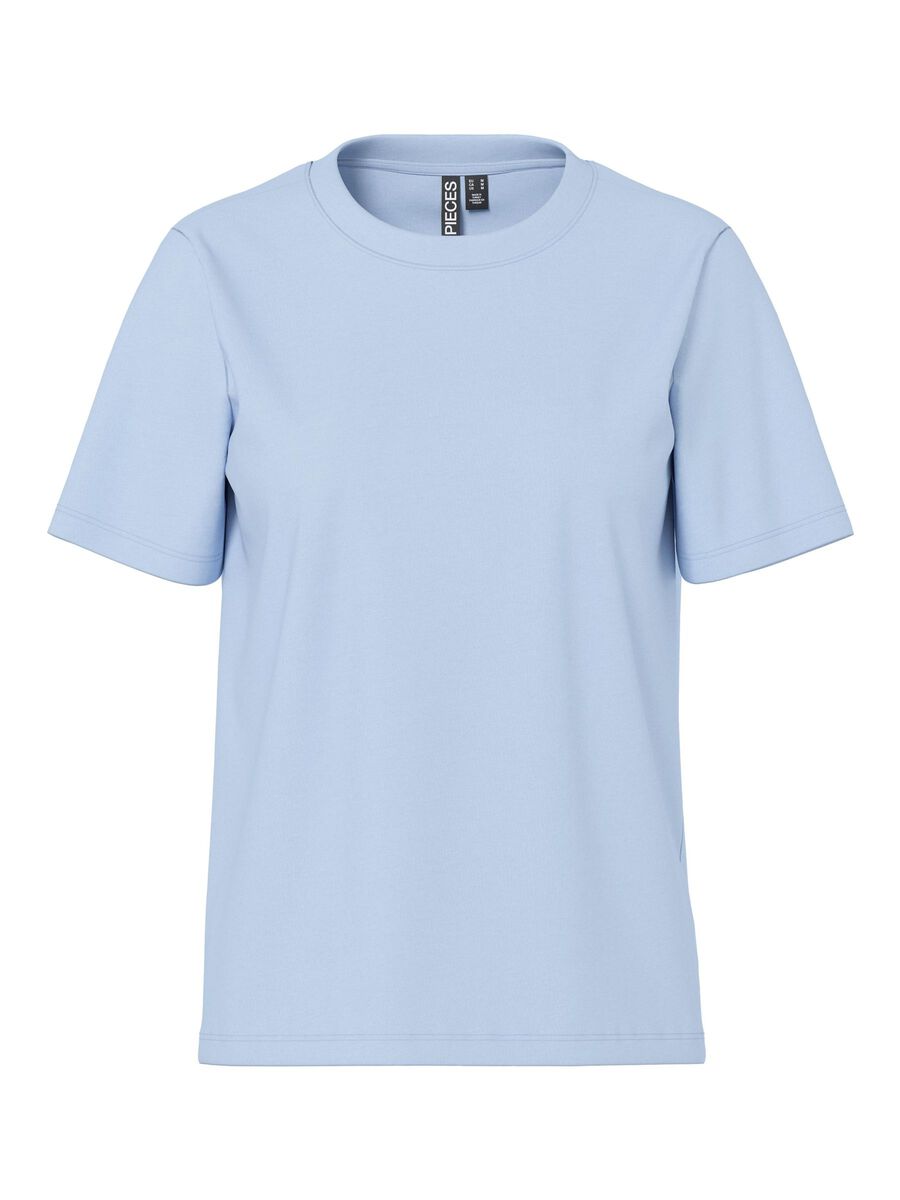 Pieces PCRIA COTTON T-SHIRT, Cashmere Blue, highres - 17140802_CashmereBlue_001.jpg