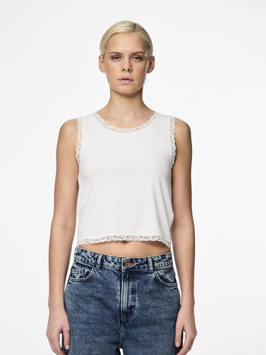 Pieces PCMALENE TANKTOP, Bright White, highres - 17145694_BrightWhite_003.jpg