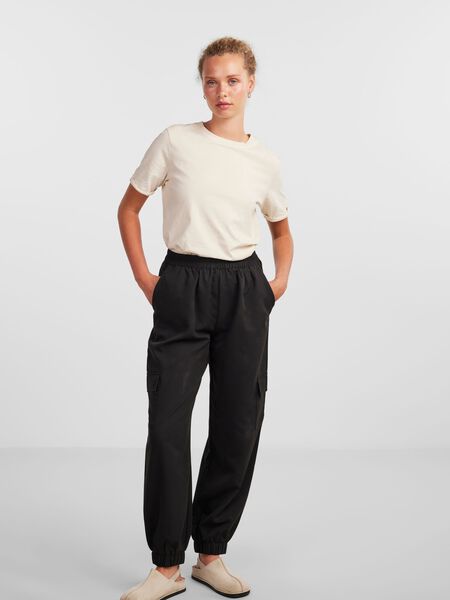 Pieces PCCARLY CARGO TROUSERS, Black, highres - 17148544_Black_005.jpg