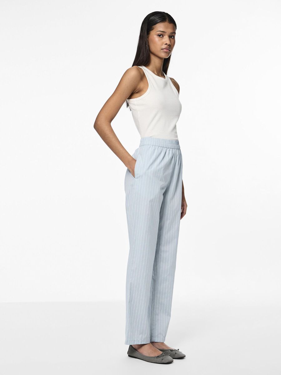 Pieces PCASSRA HIGH WAISTED TROUSERS, Blue Bell, highres - 17150079_BlueBell_1141375_005.jpg