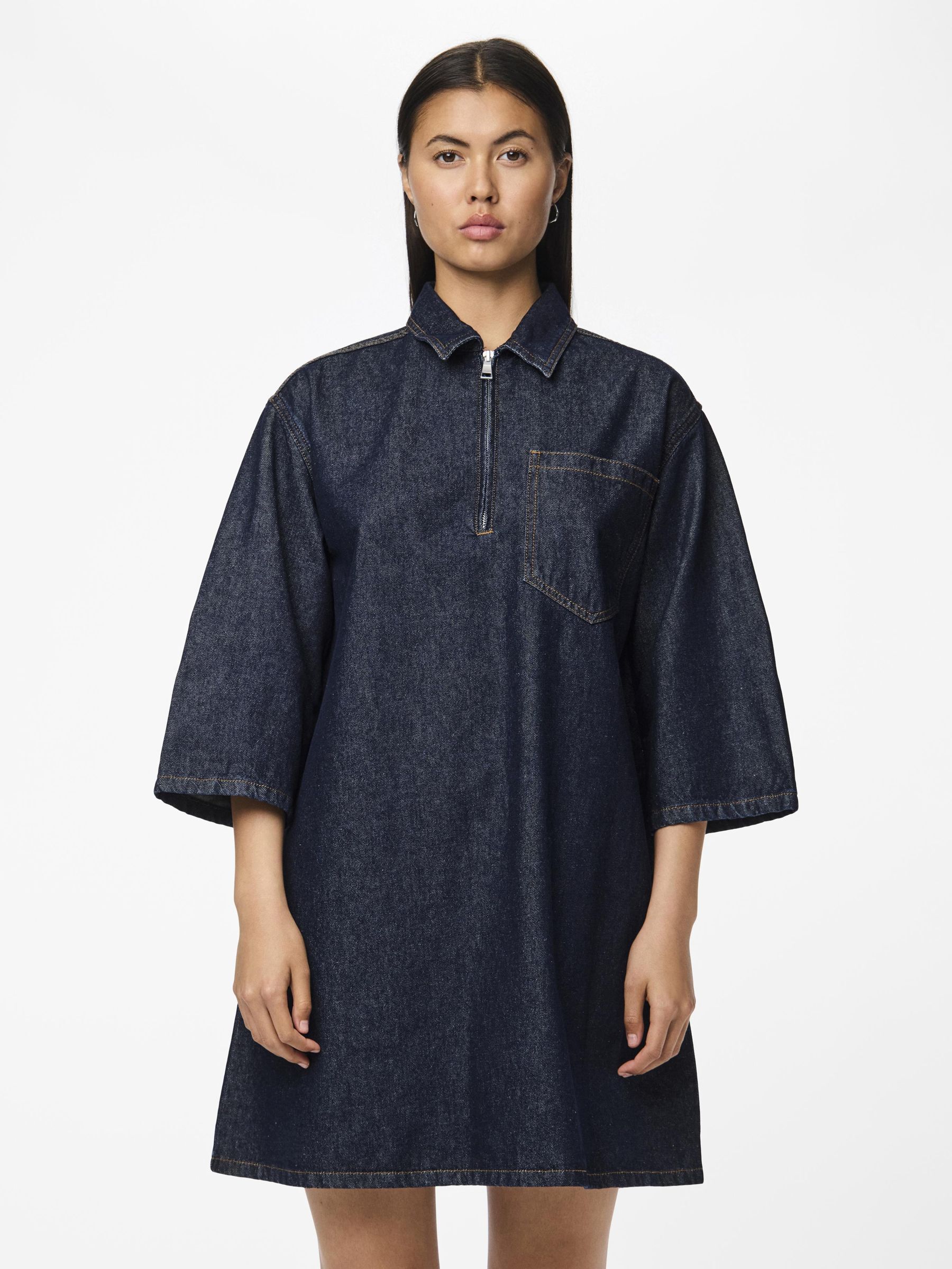 Denim dresses Women s Jean dresses PIECES UK