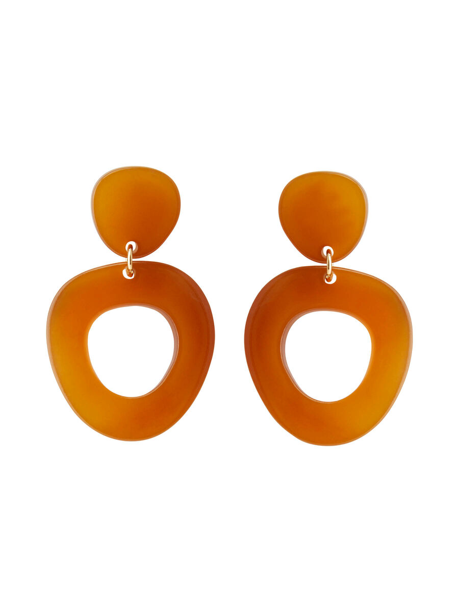 Pieces MARBLE FINISH DROP EARRINGS, Bison, highres - 17101306_Bison_008.jpg