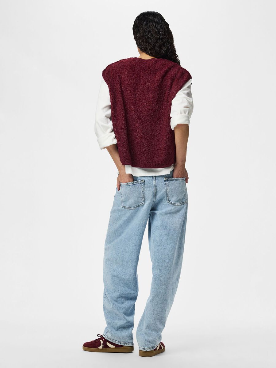 Product carousel image - PCKATTY TEDDY VEST, Tawny Port | 2