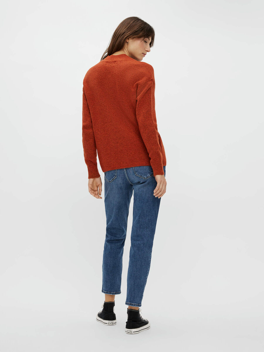 Pieces ULD STRIKKET PULLOVER, Picante, highres - 17105923_Picante_004.jpg