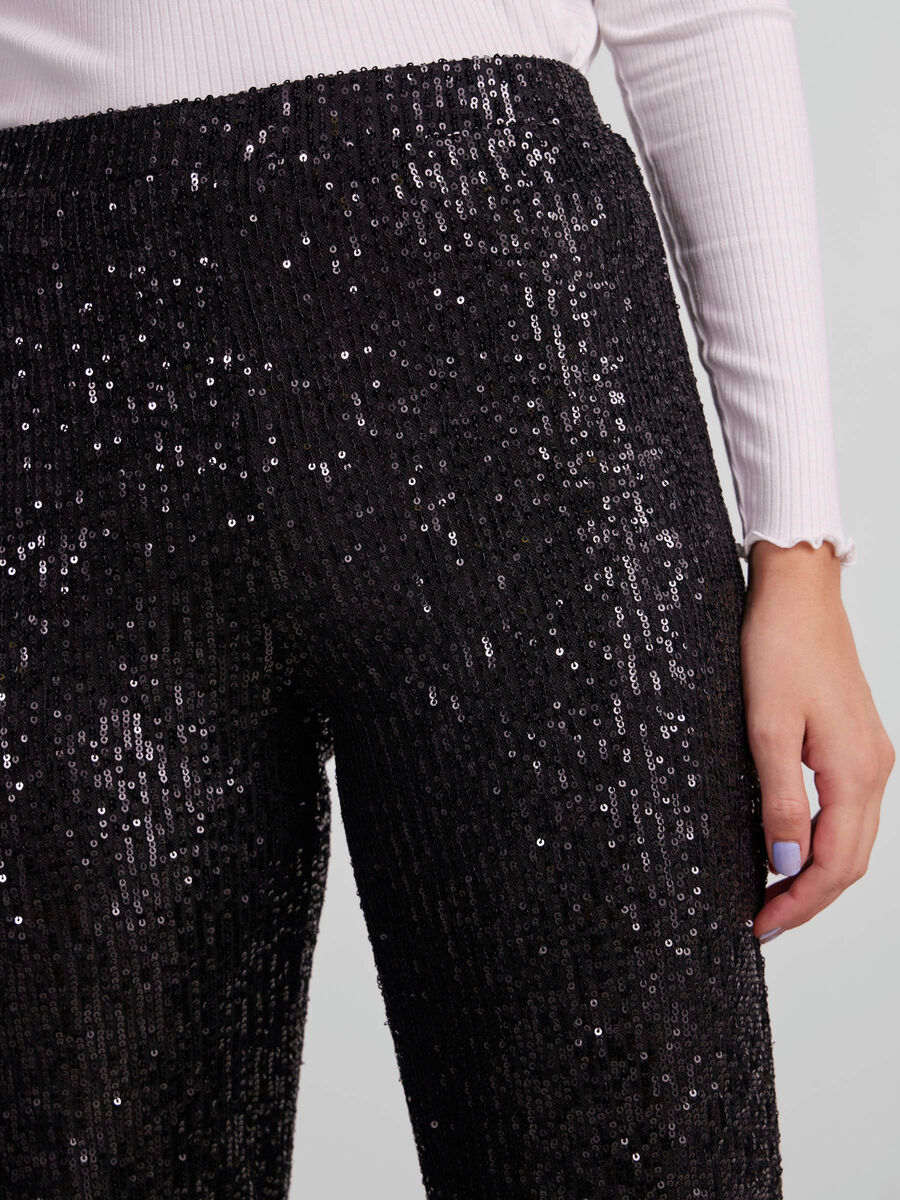 Carousel image - PANTALONI GAMBA AMPIA, Black | 4