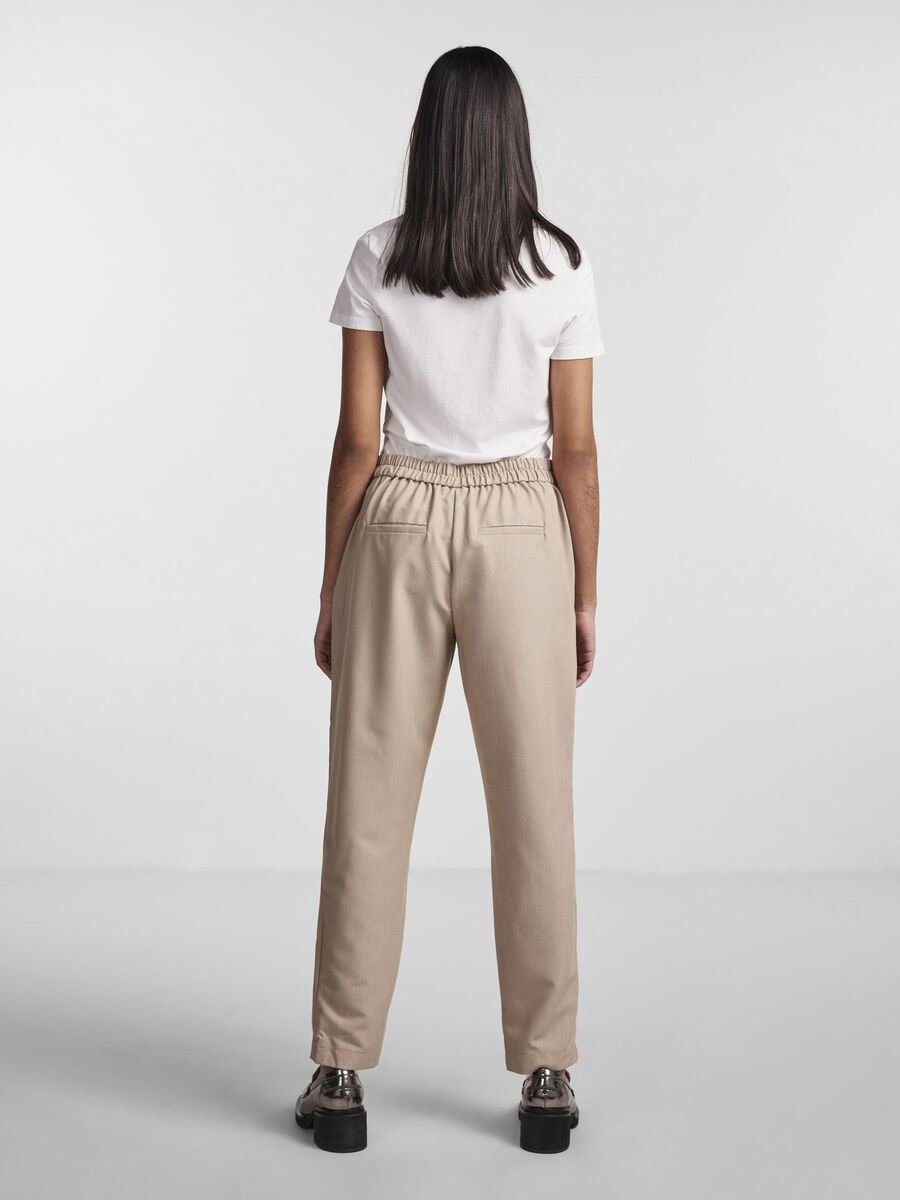 Pieces PCBOSELLA TAPERED TROUSERS, White Pepper, highres - 17138427_WhitePepper_004.jpg