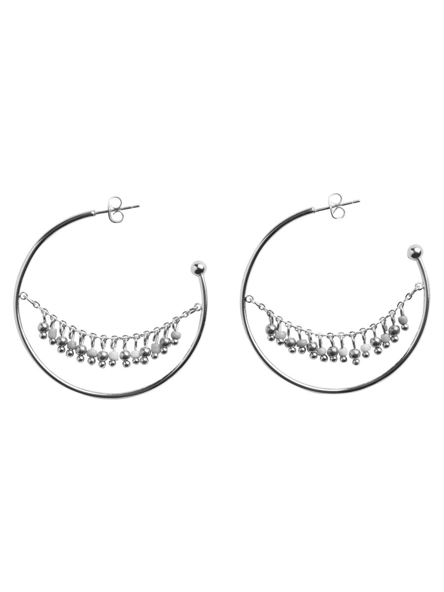 Pieces HOOP EARRINGS, Silver Colour, highres - 17090027_SilverColour_001.jpg