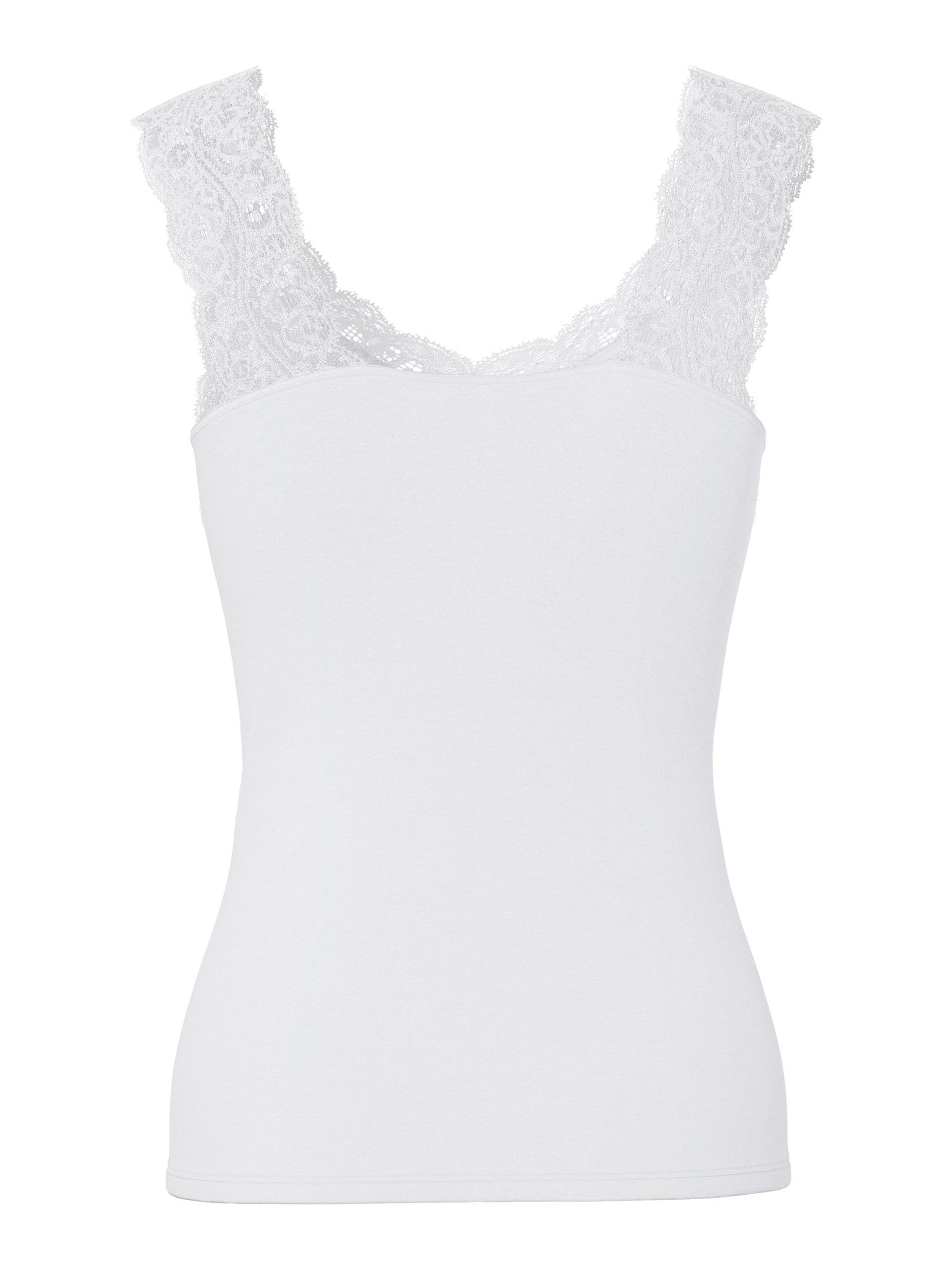 Carousel image - PCBARBERA LACE TOP, Bright White | 6