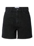 Product image thumbnail - PCGABI HW RHINESTONE OLASHORTS, Black Denim | 6