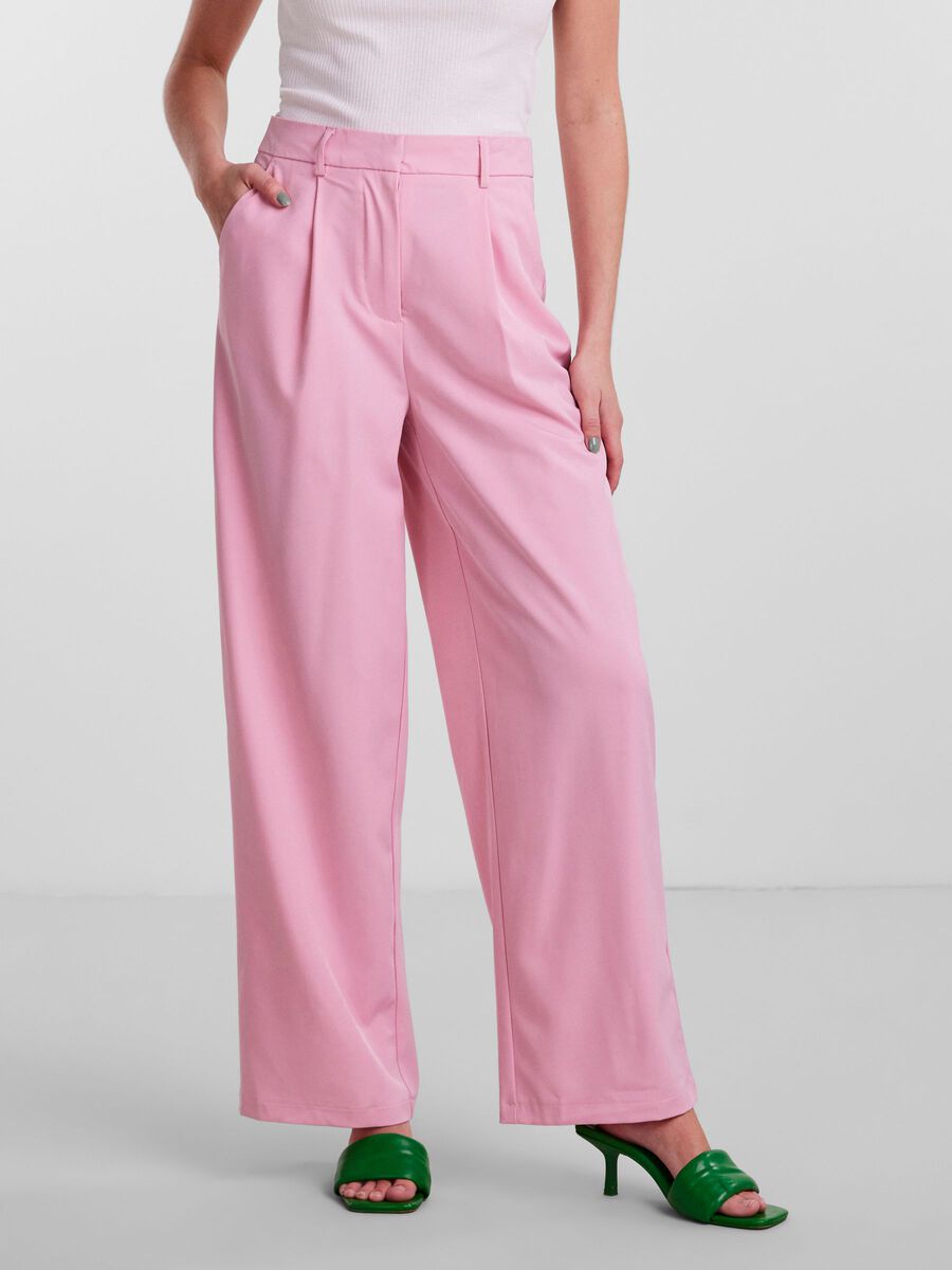 Pieces PCSIZE HIGH WAISTED TROUSERS, Prism Pink, highres - 17124525_PrismPink_003.jpg