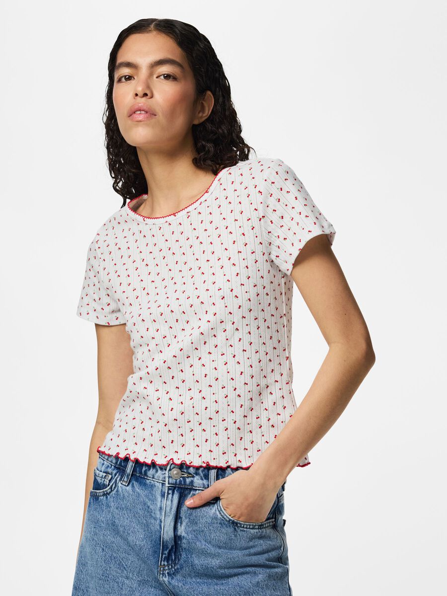 Product carousel image - PCMYA POINTELLE T-SHIRT, Bright White | 1