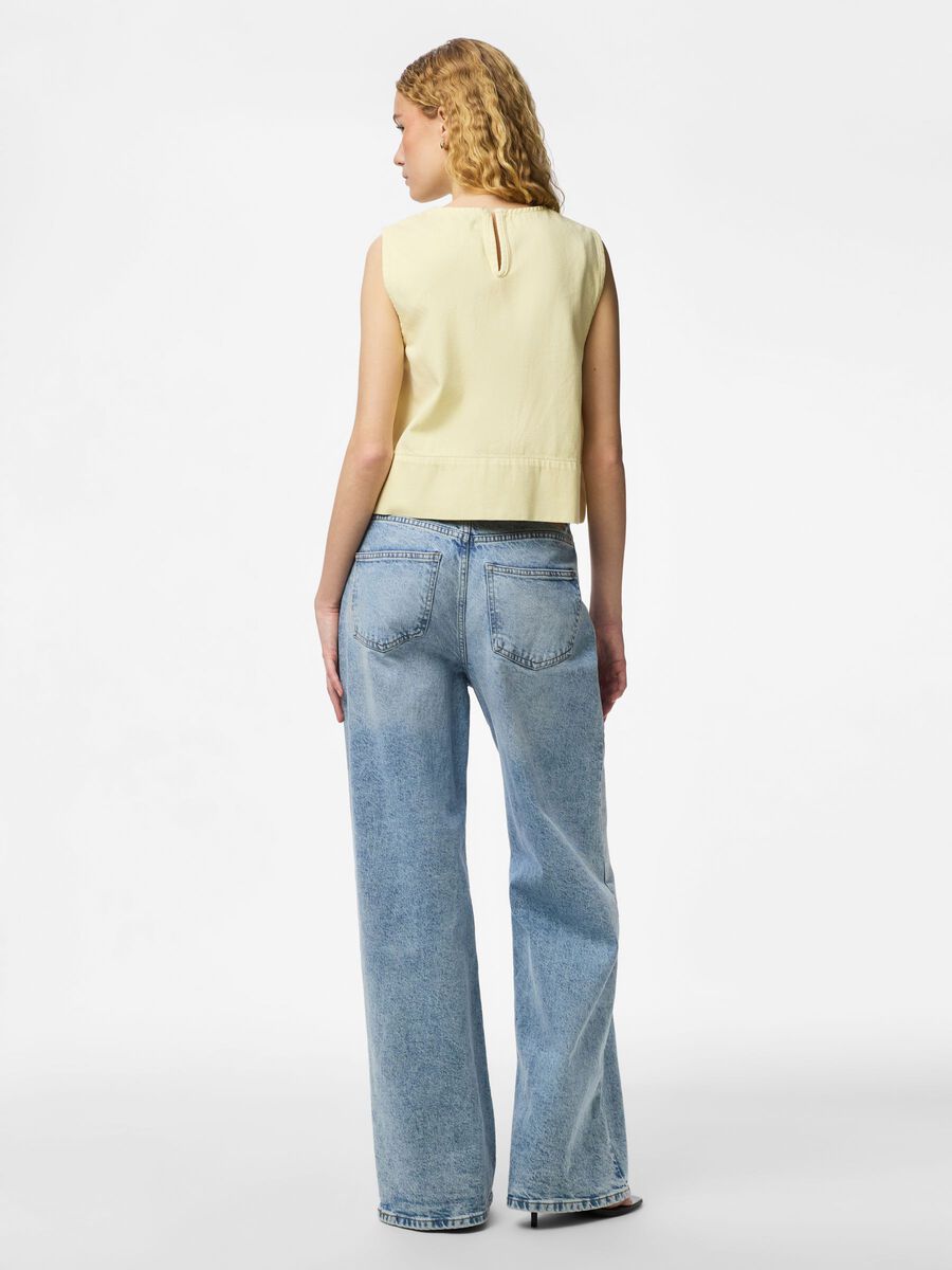 Product carousel image - PCSKY DENIM VEST, French Vanilla | 2