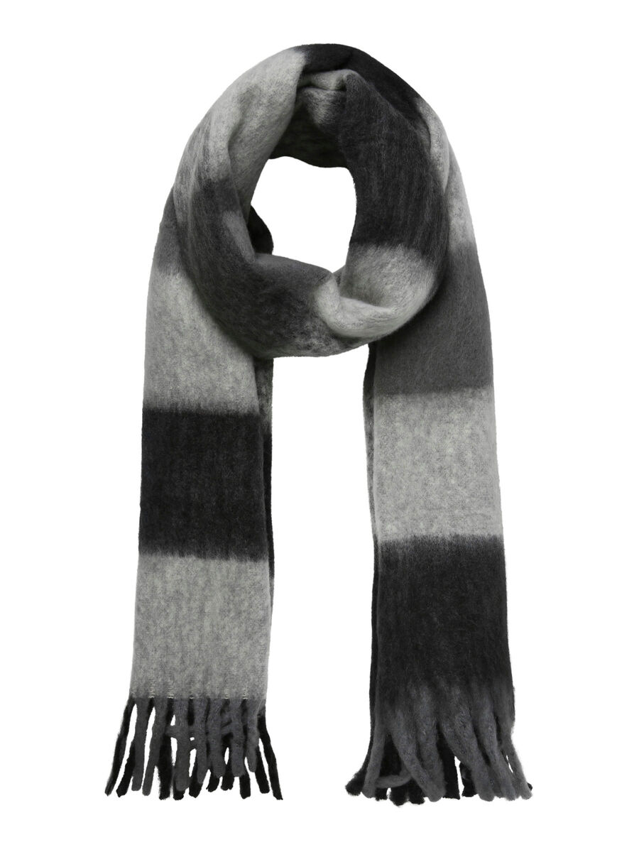 Pieces TASSEL TRIM SCARF, Black, highres - 17099674_Black_001.jpg