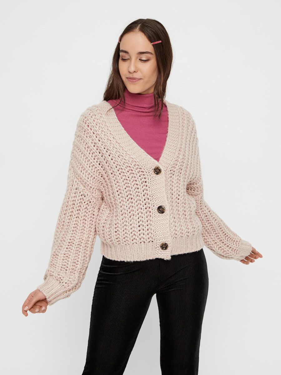 Pieces GEBREIDE VEST, Rose Tan, highres - 17097628_RoseTan_003.jpg