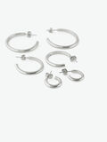 Pieces 3ER-PACK CREOLEN, Silver Colour, highres - 17100473_SilverColour_007.jpg