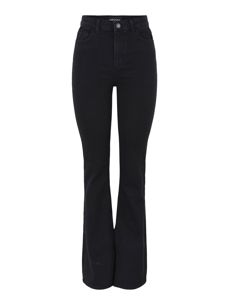 Pieces PCPEGGY HW FLARED JEANS, Black, highres - 17111068_Black_001.jpg