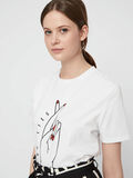 Pieces GRAFISCHE PRINT T-SHIRT, Bright White, highres - 17099093_BrightWhite_714032_006.jpg