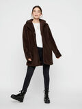 Pieces IMITERET SHEARLING FRAKKE, Chocolate Plum, highres - 17100937_ChocolatePlum_005.jpg