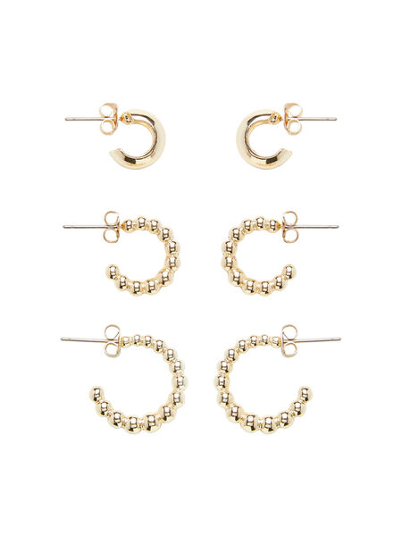 Pieces PCJETTE 3-PACK HOOP EARRINGS, Gold Colour, highres - 17134267_GoldColour_001.jpg