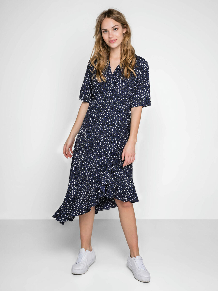 Pieces LEOPARD PRINTED WRAP DRESS, Maritime Blue, highres - 17093147_MaritimeBlue_659932_003.jpg