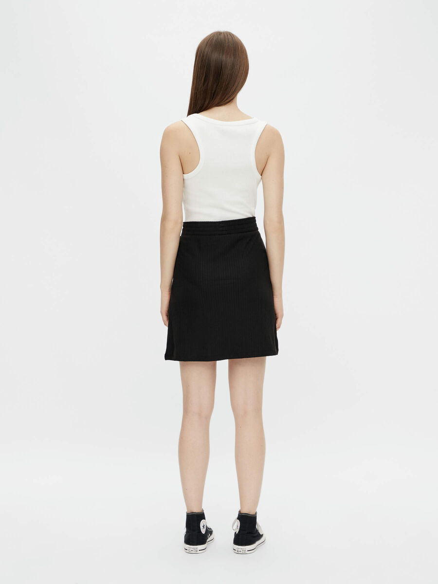 Pieces PCRIBBI MINI SKIRT, Black, highres - 17121363_Black_004.jpg