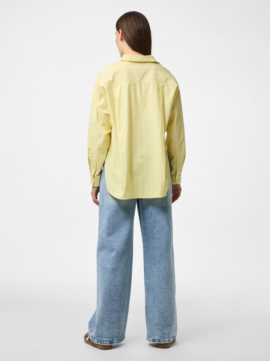 Pieces PCFEMME STRIPED SHIRT, Pale Banana, highres - 17157747_PaleBanana_1228940_004.jpg