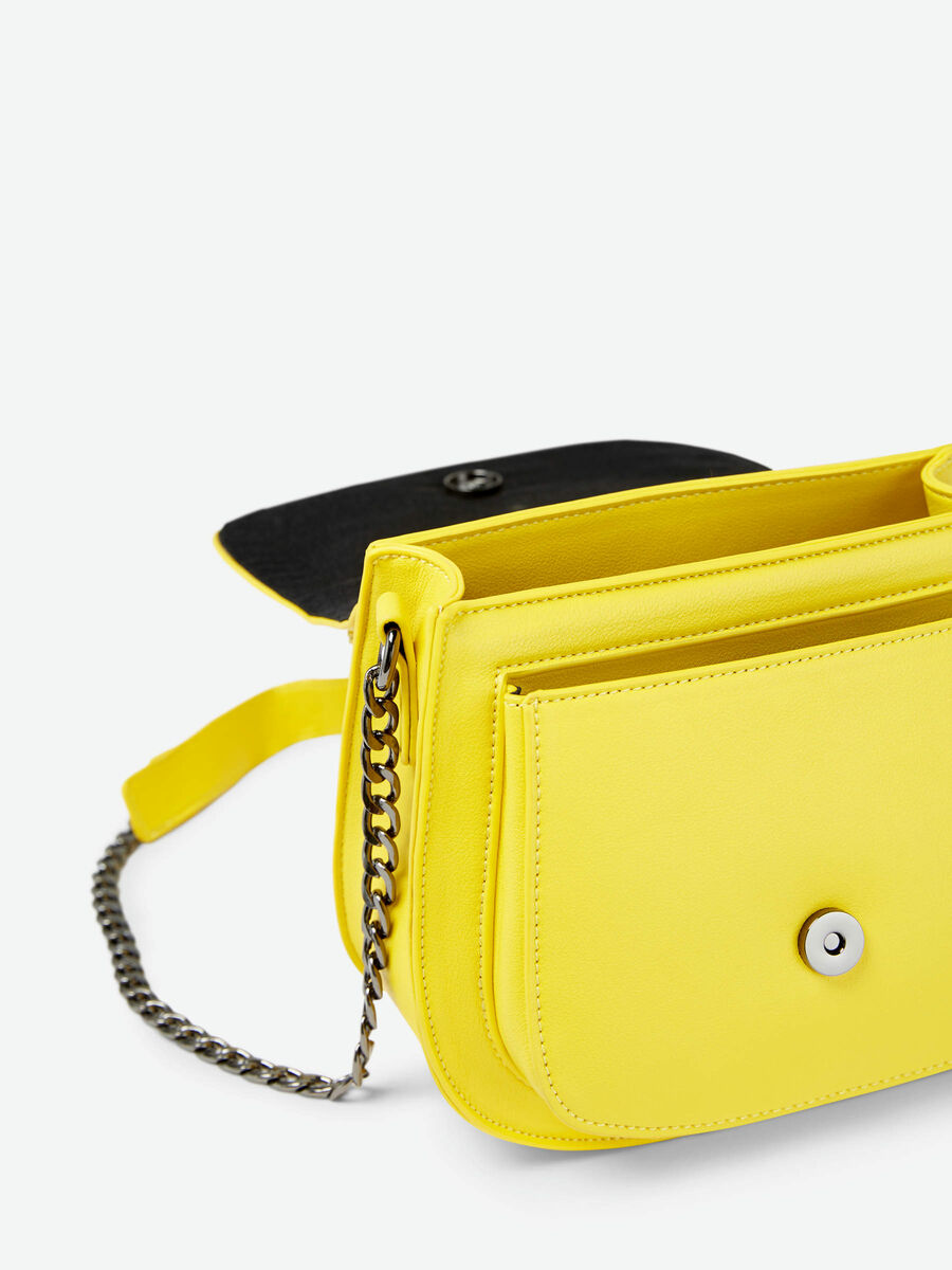 Carousel image - CHAIN AND STUDS CROSSBODY BAG, Lemon Chrome | 4