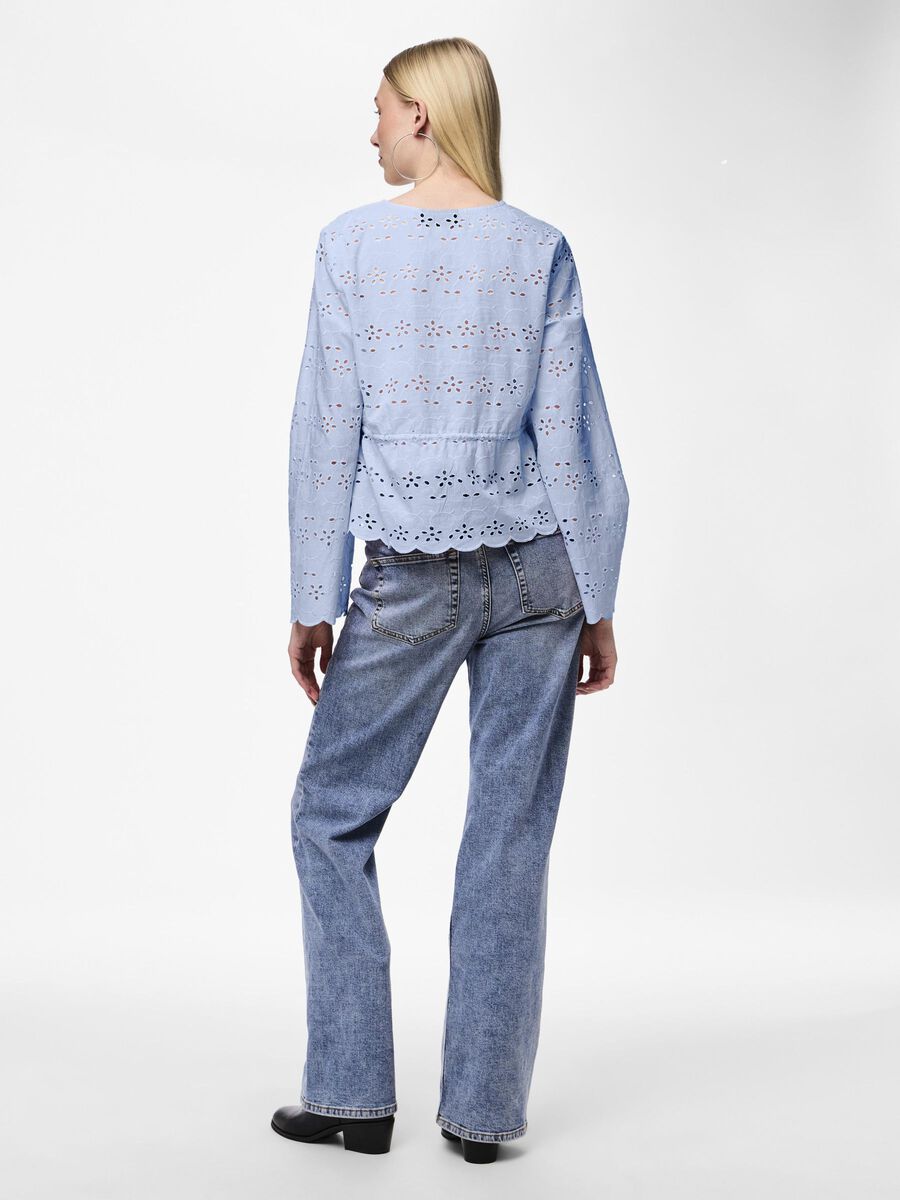 Pieces PCARMORINE LONG SLEEVED TOP, Blue Bell, highres - 17149473_BlueBell_004.jpg