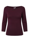 Product image thumbnail 5 PCPHOEBE BOATNECK 3/4 SLEEVED TOP, Winetasting