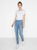 Pieces MID WAIST SKINNY FIT JEAN, Light Blue Denim, highres - 17087087_LightBlueDenim_005.jpg