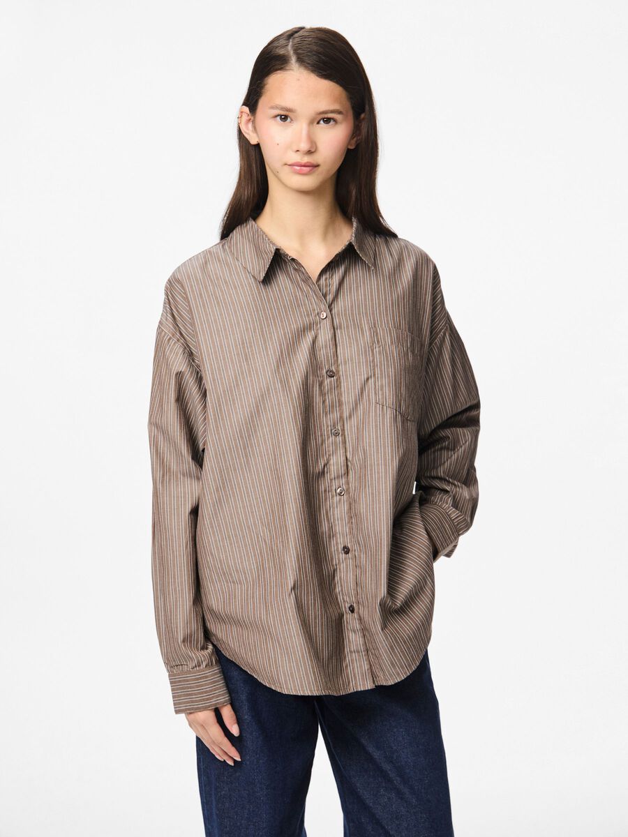 Product carousel image - PCEMMY LOOSE FIT HEMD, Chicory Coffee | 1