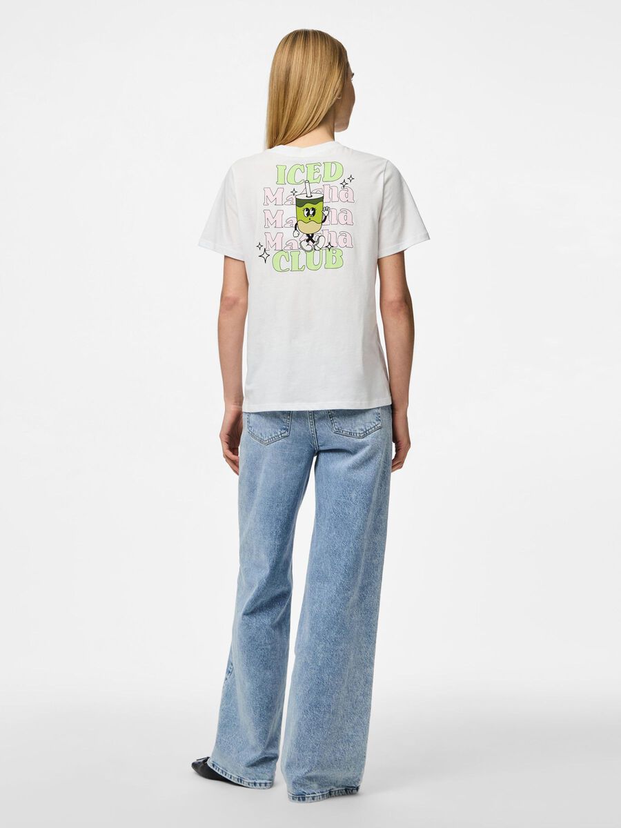 Pieces PCFAST T-SHIRT, Bright White, highres - 17164110_BrightWhite_1263090_004.jpg