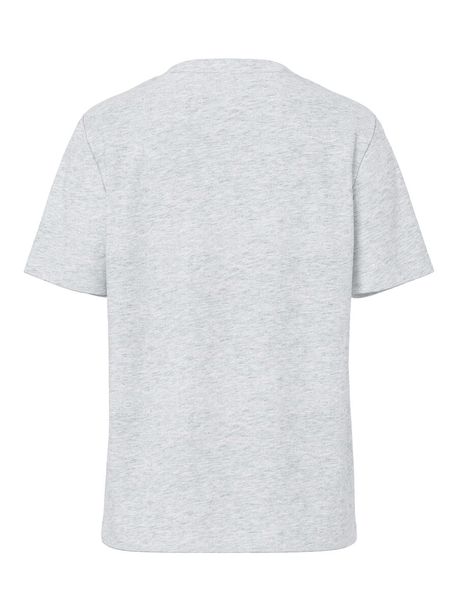 Pieces PCRIA - COTON T-SHIRT, Light Grey Melange, highres - 17140802_LightGreyMelange_002.jpg