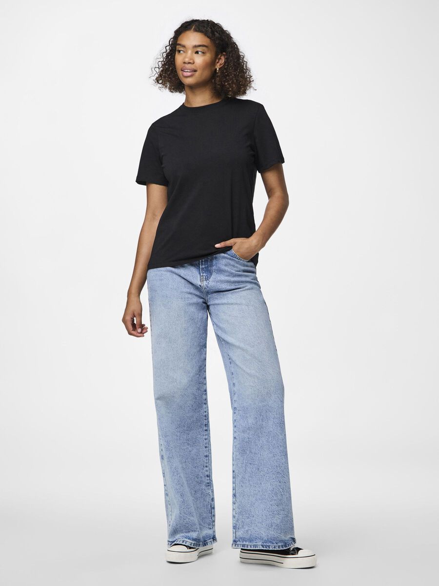 Carousel image - PCRIA COTTON T-SHIRT, Black | 3