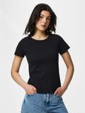 Product image thumbnail - PCMAY RIBBAD T-SHIRT, Black | 1
