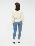 Pieces RUFFLE CROPPED KNITTED PULLOVER, Natural Melange, highres - 17108703_NaturalMelange_004.jpg