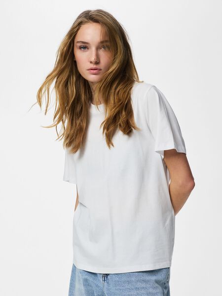 Pieces PCRIA COTTON T-SHIRT, Bright White, highres - 17140802_BrightWhite_003.jpg