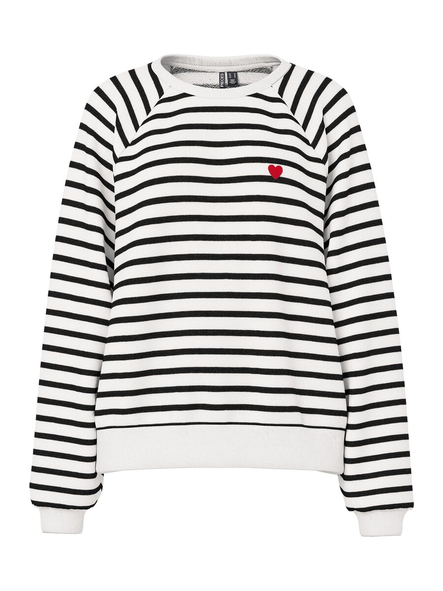 Product carousel image - PCGRETA BRODERI SWEATSHIRT, Cloud Dancer | 1