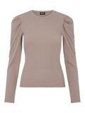 Pieces ÉPAULES BOUFFANTES TOP À MANCHES LONGUES, Taupe Gray, highres - 17109054_TaupeGray_001.jpg