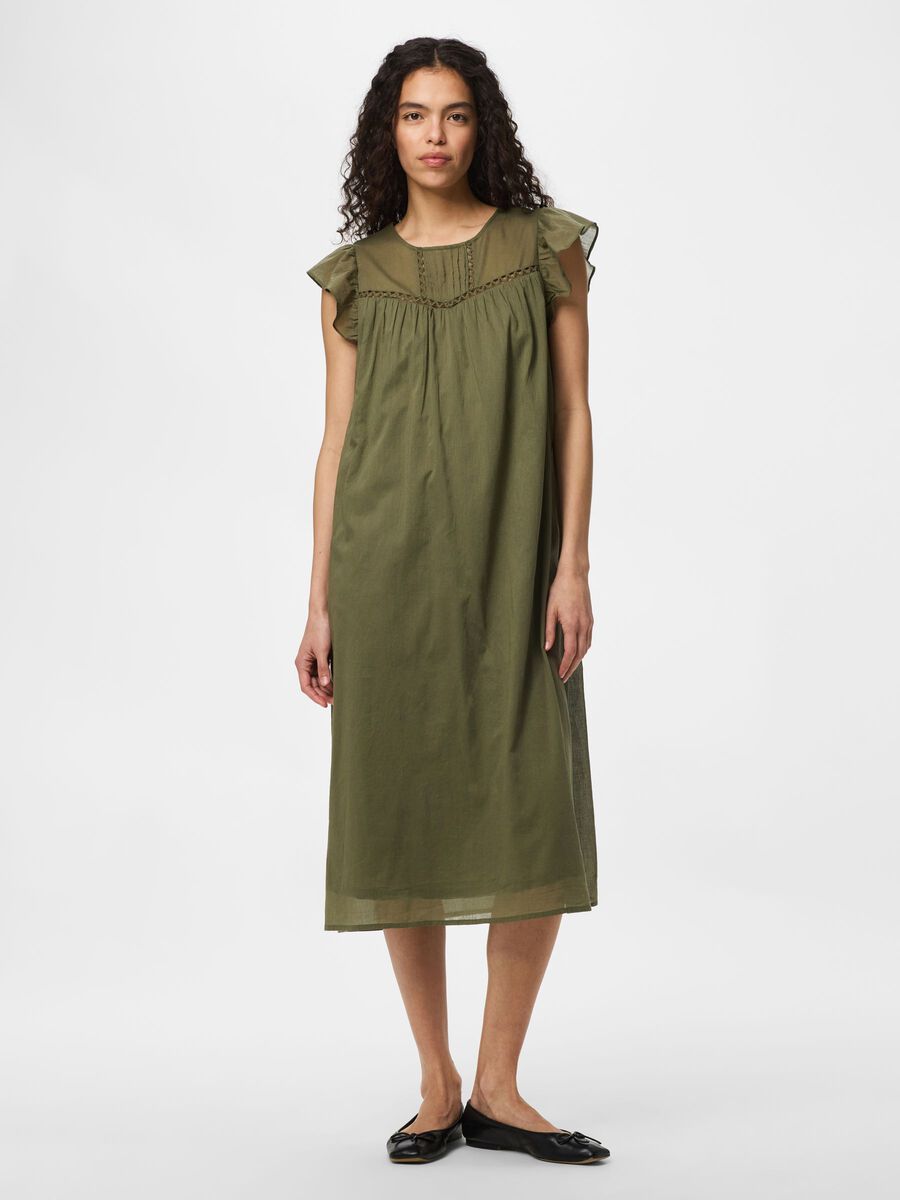Product carousel image - PCASTRID MIDI DRESS, Burnt Olive | 1