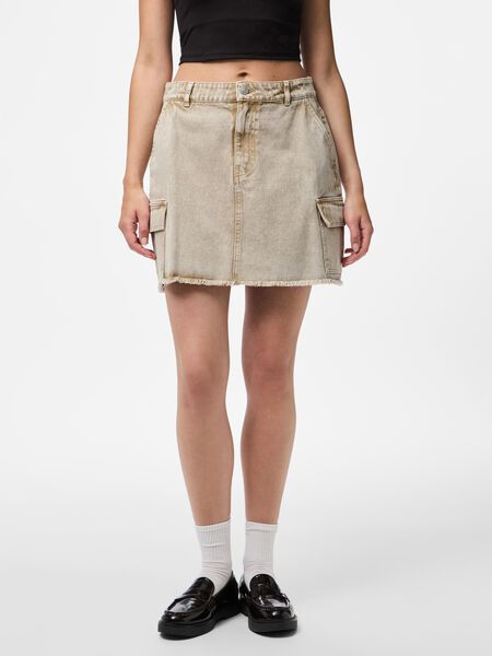 Pieces PCFAY MINI SKIRT, Sandshell, highres - 17158351_Sandshell_003.jpg
