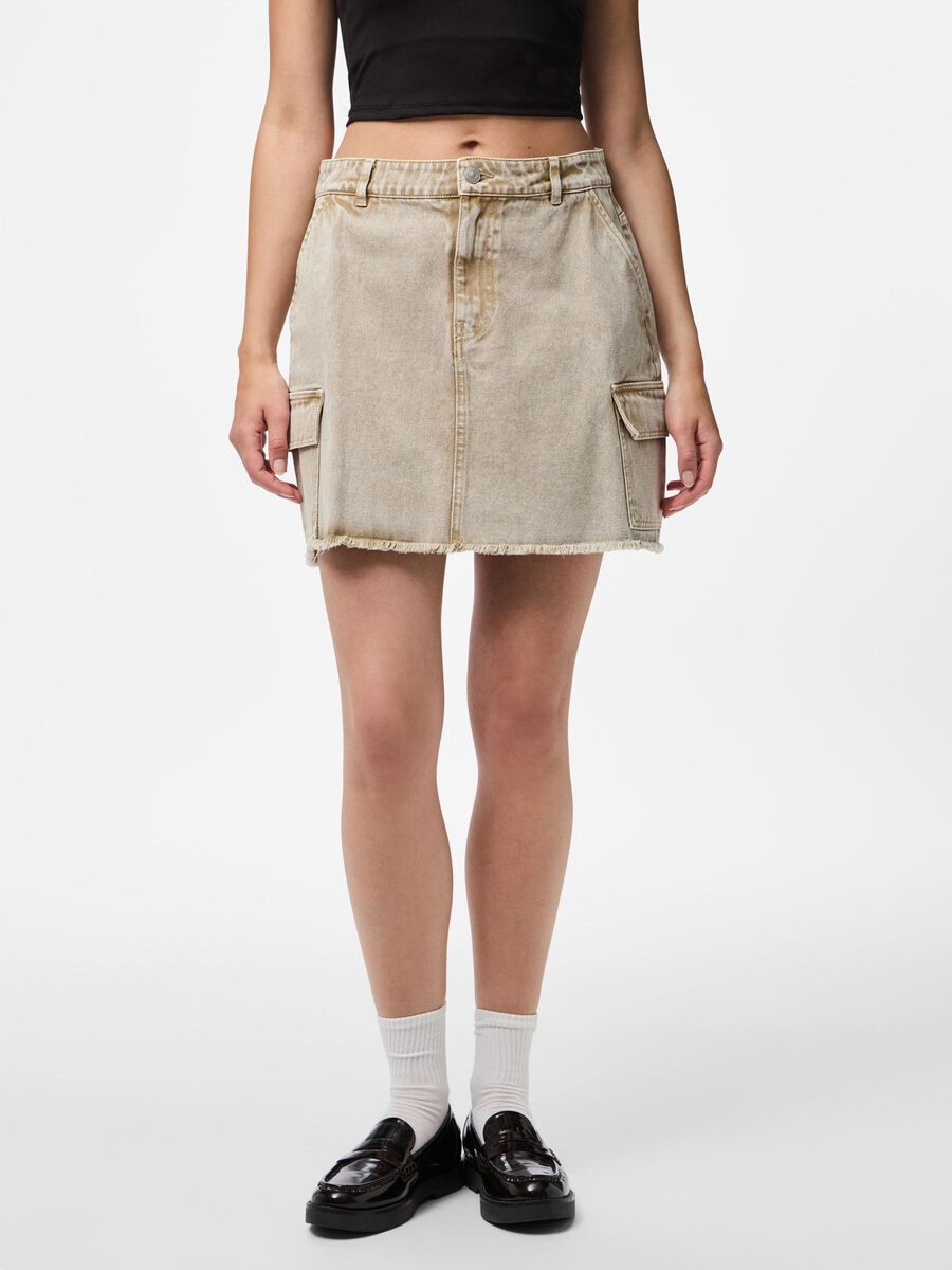 Pieces PCFAY MINI SKIRT, Sandshell, highres - 17158351_Sandshell_003.jpg